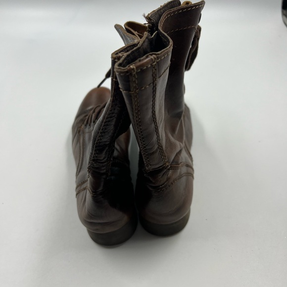 Steve Madden Leather Boots Lace Up Size 8 - Picture 4 of 5